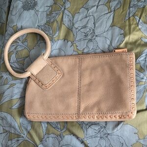 Hobo Metallic Leather Studded Clutch